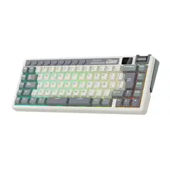 ROYAL KLUDGE - Teclado Mecánico Inalámbrico Español M70 Púrpura Cian