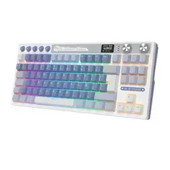 ROYAL KLUDGE - Teclado Mecánico Inalámbrico Español M87 Azul Océano