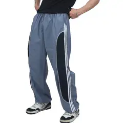 ENKI - Pantalón Power Track Hombre 4 Colores Sport Oversized Streetwear Tela Mojada Modastyle
