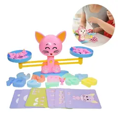 ELMEJORPRECIO - Juego Didáctico para Niños Modelo Balanza Gato Rosado