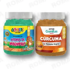 GENERICO - PACK 2 GOMITAS CITRATO DE MAGNESIO NIÑOS + GOMITAS CÚRCUMA 260UND