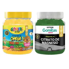 GENERICO - PACK 2 GOMITAS OMEGA 3 NIÑOS + CITRATO DE MAGNESIO ADULTO 260 UND