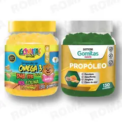 GENERICO - PACK 2 GOMITAS OMEGA 3 NIÑOS + PROPOLEO ADULTO 260 UND