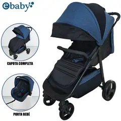 EBABY - Coche de Paseo «URBAN» con Porta Bebé Blue