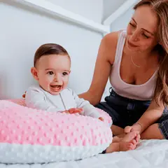 GENERICO - Cojin de lactancia en color Rosado y blanco