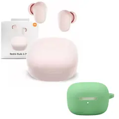XIAOMI - Audifono Redmi Buds 6 Play Pink + Protector de Silicona Verde