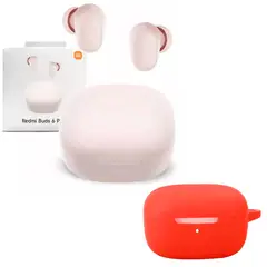 XIAOMI - Audifono Redmi Buds 6 Play Pink + Protector de Silicona Rojo