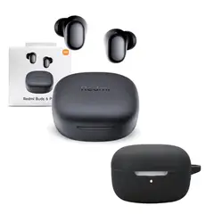 XIAOMI - Audifono Redmi Buds 6 Play Negro + Protector de Silicona Negro