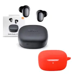 XIAOMI - Audifono Redmi Buds 6 Play Negro + Protector de Silicona Rojo