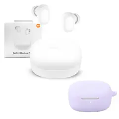 XIAOMI - Audifono Redmi Buds 6 Play Blanco + Protector de Silicona Lila