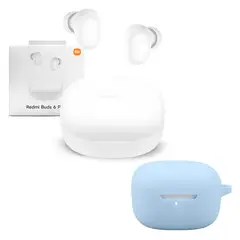 XIAOMI - Audifono Redmi Buds 6 Play Blanco + Protector de Silicona Celeste