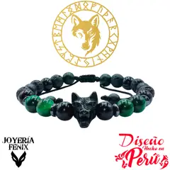 JOYERIA FENIX - Pulsera Piedra Natural Lobo - Joyería Fenix