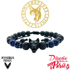 JOYERIA FENIX - Pulsera Piedra Natural Lobo - Joyería Fenix