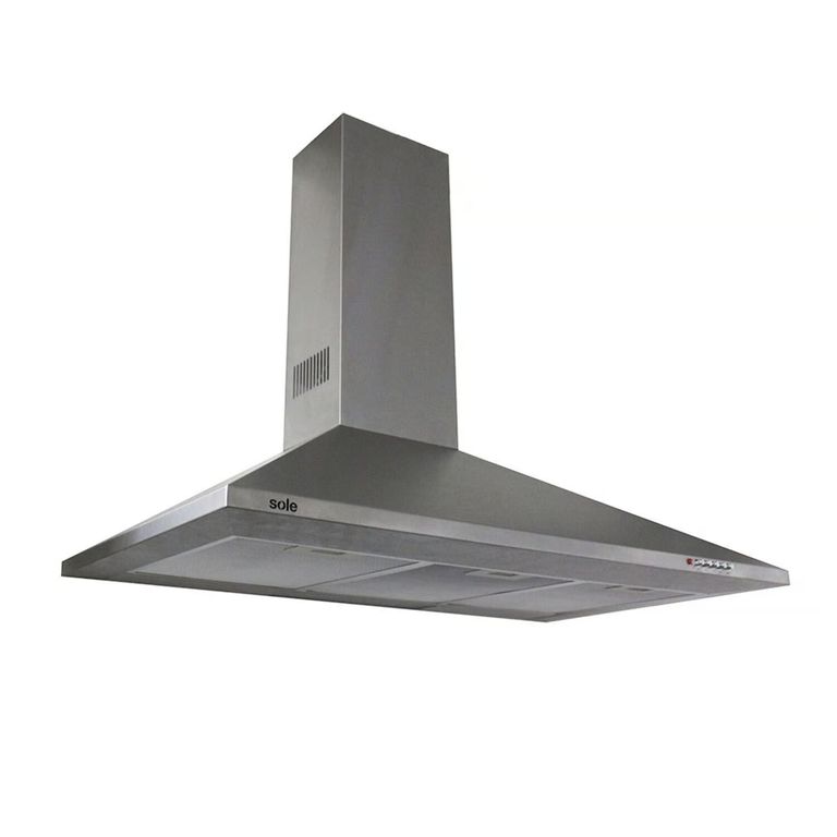 Campana Decorativa Prisma 90 Cm En Acero Inox