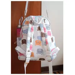 GENERICO - Mochila Casual Estampada Ositos con Llavero Moderna y Versátil