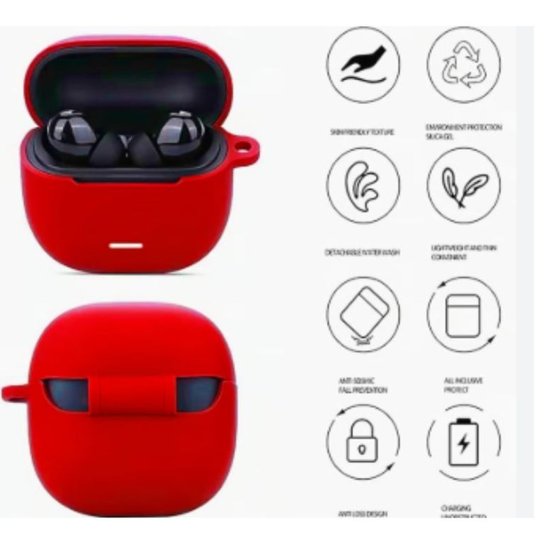 Funda Silicona Para Audifono Xiaomi Redmi Buds 6 Lite - Rojo