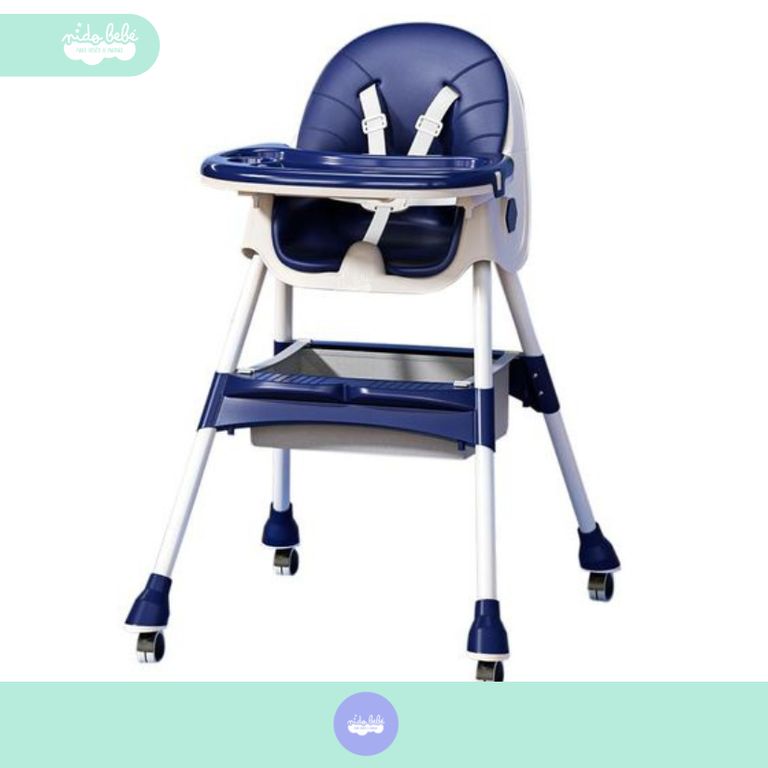Silla de Comer de bebé modelo Milu Premium azul