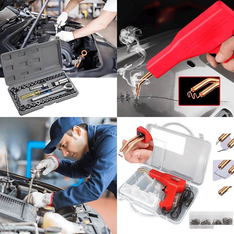 Set Completo: Dados 40 Pz + Soldador de Plástico de Precisión