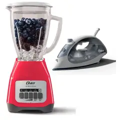 OSTER - Combo Plancha Compacta y Licuadora de 2V con Pulsador Sandia