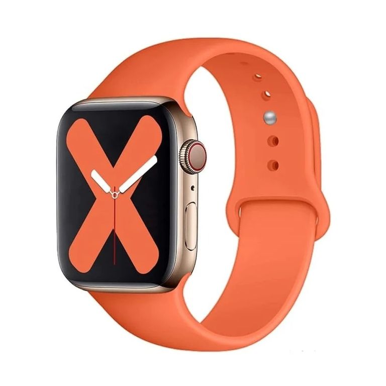 CORREA DE SILICONA PARA WATCH 42-44-45-49 MM NARANJA