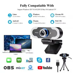 GENERICO - CAMARA WEB HD 1080P 3 NIVELES DDE BRILLO