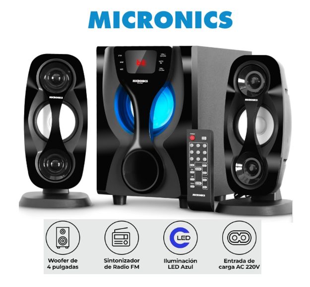 Sistema De Audio SAVAGE MIC S7415BT FM USB