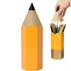 ELMEJORPRECIO - Organizador Para Plumones Lapiceros Modelo Lápiz Amarillo