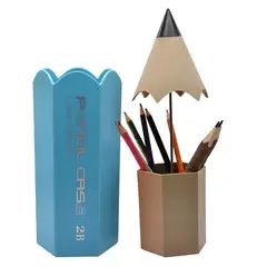 ELMEJORPRECIO - Organizador Para Plumones Lapiceros Modelo Lápiz Celeste