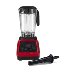 NATIONALIZER - Licuadora Industrial (2 Litros) 2200 Watts - Rojo