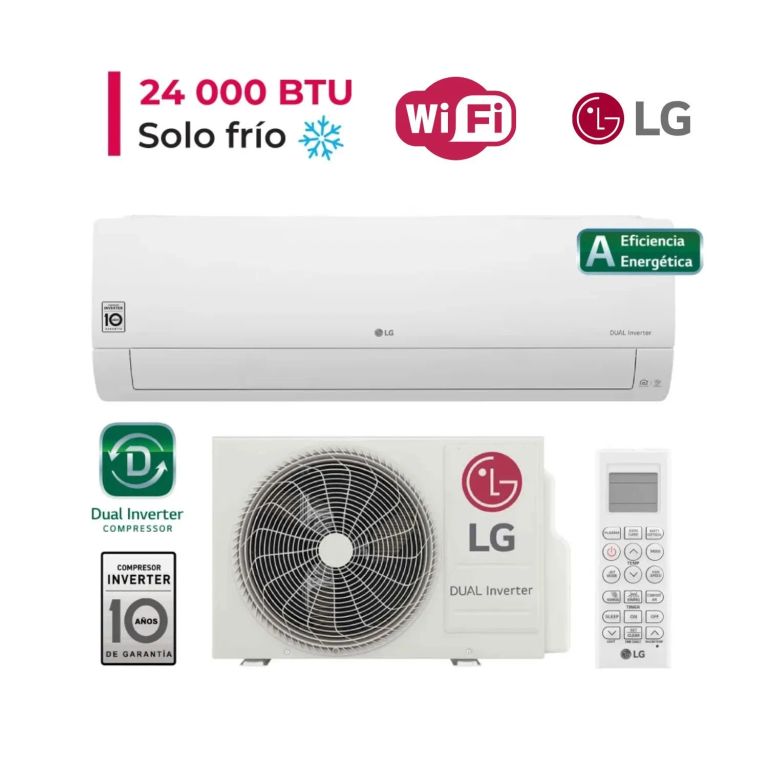DUALCOOL Aire Acondicionado Inverter 24000 BTU Función solo frío