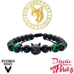 JOYERIA FENIX - Pulsera Piedra Natural Lobo Zircón - Joyería Fenix