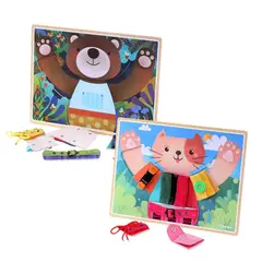 GENERICO - Tablero Didactico Para Vestir Oso Y Gatito