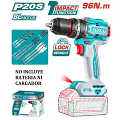 TOTAL TOOLS - Taladro Atornillador Percutor Motor BL 96Nm 20v- TIDLI209681