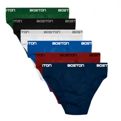BOSTON - Pack 6 calzoncillo 100% Algodón Hombre Ajuste Perfecto