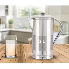 GENERICO - Jarra de agua de acero inoxidable 3 L