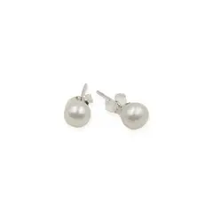 SANTORAL - Aretes Perlas 6mm - Plata