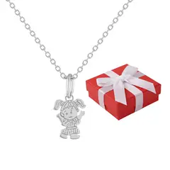 GENERICO - Collar Unisex Dije Niña Hija Regalo Papá Mamá Joya Plata