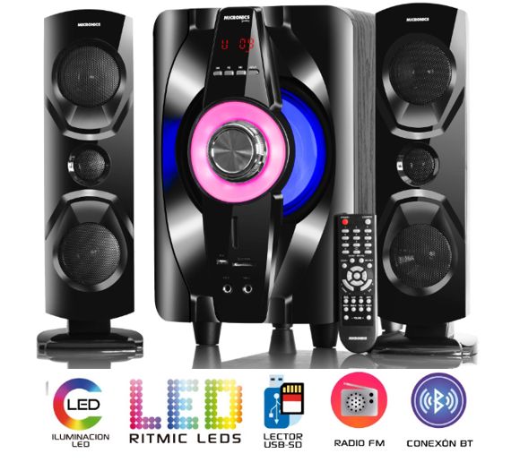 Sistema De Audio SHELBY MIC S7011BT RITMIC LED KTV FM SD+USB