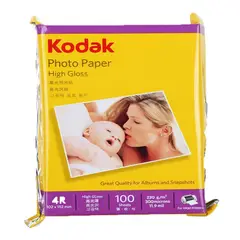 KODAK - Papel Fotográfico Alto Brillo 4R 230gr 10x15cm x 100uds