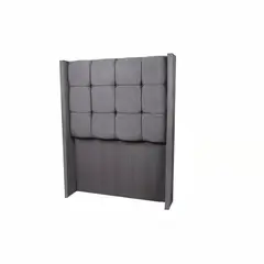 MUEBLES MACRUMO - Cabecera Alta Atenas Queen - Color Gris Claro