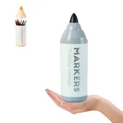 ELMEJORPRECIO - Organizador de Escritorio Lapiceros Modelo Plumón Gris