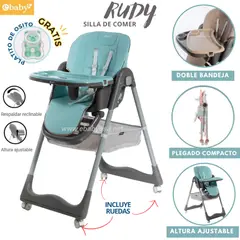 EBABY - Silla de comer Plegable Rudy Verde