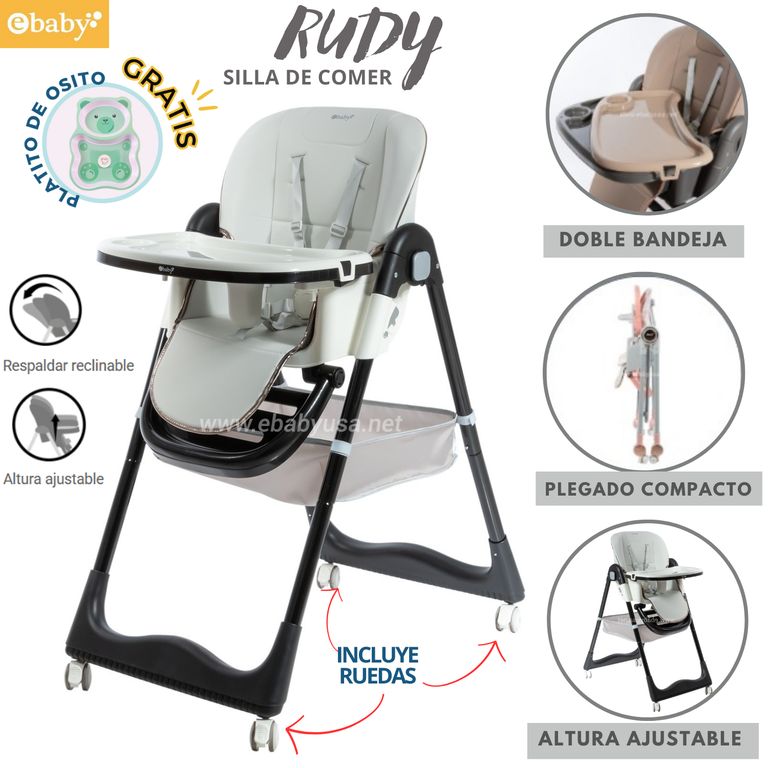 Silla de comer Plegable Rudy Blanco