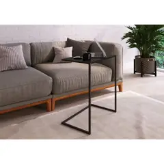 R&R MUEBLES - Mesa Lateral Kiriyama Negro