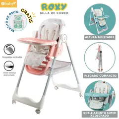 EBABY - Silla de comer Plegable extra acolchado Roxy Melon