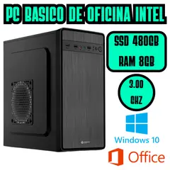 INTEL - COMPUTADORA BASICA DE OFICINA 3GHZ SSD 480GB RAM 8GB
