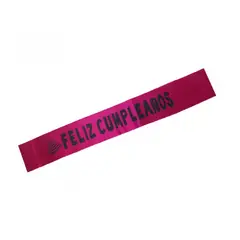 GENERICO - Banda feliz cumpleaños fiesta fucsia