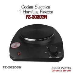 FINEZZA - Cocina Electrica de 1 Hornilla FZ-202D3N