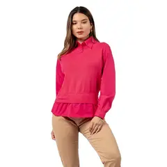 OEM - Chompa Camisero 2 en 1 Color Fucsia