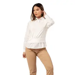 INDEMA - Chompa Camisero 2 en 1 Color Blanco